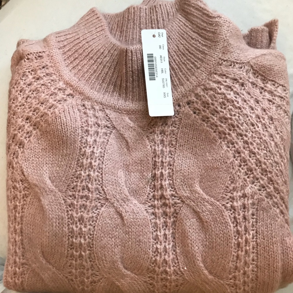 J.Crew mockneck cable-knit sweater